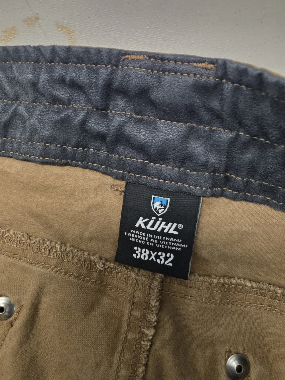 KÜHL RYDR Lite Klassik Fit Hiking Outdoor Pants Brown Men's Size 38x32
